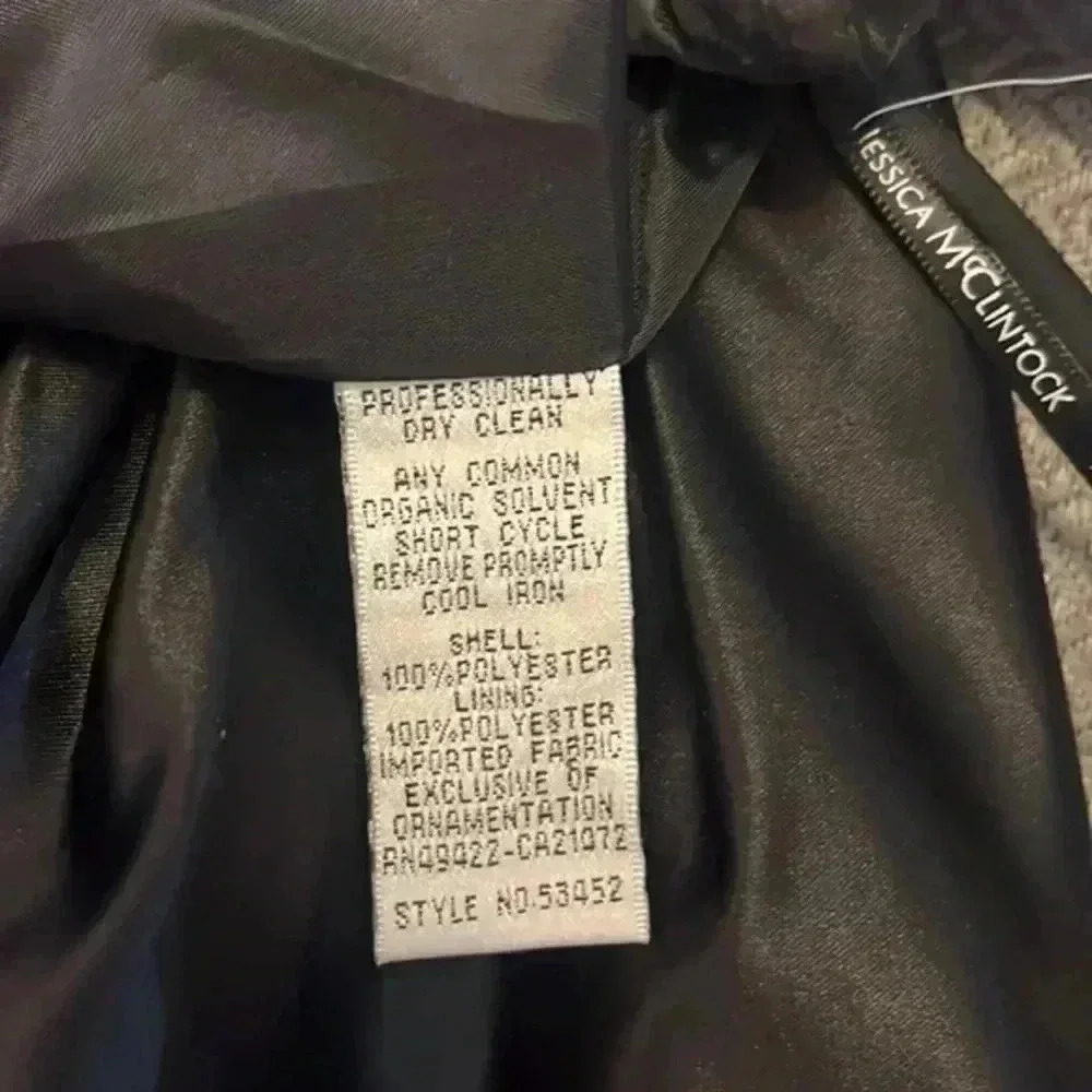 Jessica McClintock Strapless Fit & Flare Cocktail Dress Lace Trim Size 2 NWT - Picture 7 of 11
